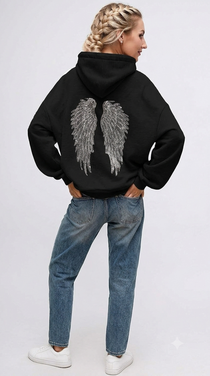Angel Wings Sequin Hoodie